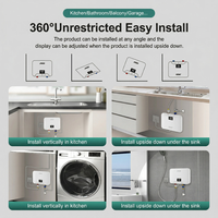 Chauffe-Eau Électrique Instantané Intelligent de 3,5-7 kW, Sous Évier, pour Salle de Bain et Cuisine, sans Réservoir, pour Douche