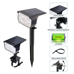 Luces <span class=keywords><strong>solares</strong></span> RGB <span class=keywords><strong>para</strong></span> piscina, impermeables <span class=keywords><strong>para</strong></span> exteriores con 6 modos, valla de pared de plástico, montaje en tierra, <span class=keywords><strong>focos</strong></span> de jardín con energía solar - Product Image 5