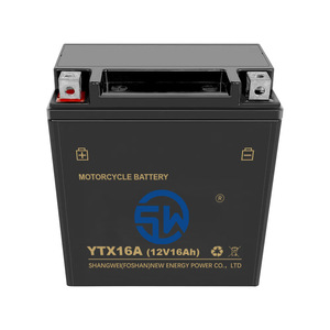 Shangwei Ytx16a Motorcycle <b>Battery</b> 12V 16Ah Lead Acid Maintenance Free Copper <b>Terminal</b> - Product Image 1