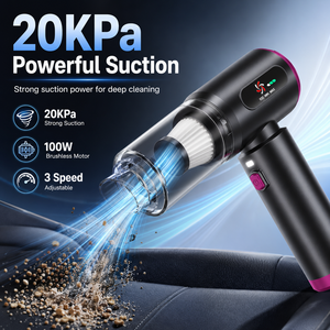 Mini <b>Portable</b> <b>Vacuum</b> Cleaner 100W High Power Brushless Motor 20KPa Suction Cordless Handheld <b>Vacuum</b> for Car Home Office Cleaning - Product Image 5