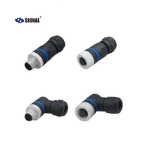 M12, 3/4/5/6/8 broches, mâle/femelle droit, IP67 / IP68, type d'assemblage sur site, circulaire, code A / D / X