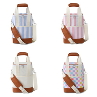 Sac isotherme personnalisé pour 4 bouteilles de vin avec bandoulière pour pique-nique, avec logo