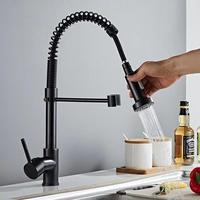 Robinet d'évier de cuisine moderne monotrou à double mode avec eau chaude et froide Robinet à ressort de style classique pour salle de bain ou hôtel
