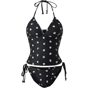 FOXA Maillot de bain tankini 2 pièces à pois pour femme, dos nu, style Y2k Coquette - Product Image 1