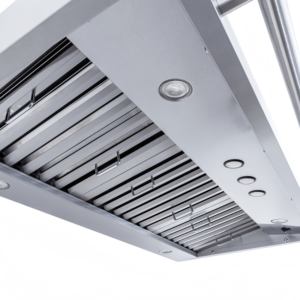 Campana Extractora Eléctrica de Acero Inoxidable de 48 Pulgadas y 2000 m/h con Filtro Deflector, Control Remoto, 3 Velocidades y Apagado Retardado para Uso en Hoteles - Product Image 3