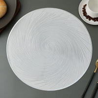 Tapis de table circulaire en PVC isolé, fait main, écologique, anti-brûlure, antidérapant, personnalisable pour la maison et l'hôtellerie