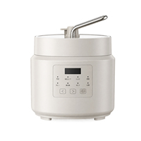 Cuisinière à riz électrique multifonction 2L 700W avec double cuve intérieure antiadhésive en aluminium, contrôle numérique en plastique, écologique