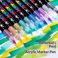 Marqueur acrylique Guangna GN-8101 à pointe souple liquide directe, conception sans pression, imperméable, pour le dessin et le graffiti des étudiants