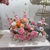 Bunga Taman Mawar Pink Modern IFG Silk, Peony, Ranunculus untuk Dekorasi Pernikahan
