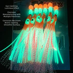 <span class=keywords><strong>Ami</strong></span> lunghi del calamaro del Leader con il nodo a T per il metodo di legatura del polpo della <span class=keywords><strong>pesca</strong></span> in mare del polpo del pesce della cintura brillano esche bioniche - Product Image 6