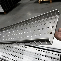 Plateau de câblage perforé galvanisé à chaud sur mesure 100x50 200x100mm pour la gestion des câbles d'alimentation des centres de données