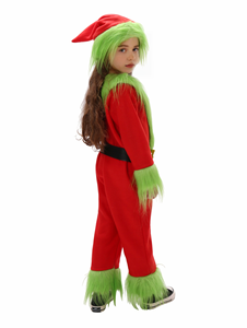 ชุดแฟนซีวันหยุดคริสต์มาสสำหรับเด็ก MS Green Hairy Monster Cos - Product Image 4