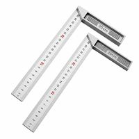 Règle carrée en acier inoxydable, règle triangulaire, règle de tournage, règle pour le travail du bois, outils de mesure, règle 30cm 50cm