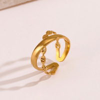 Cincin Baja Anti Karat Bentuk X Minimalis Trendi, Gaya Eropa dan Amerika, Gaya Instagram, Serbaguna dan Berkepribadian, 18K