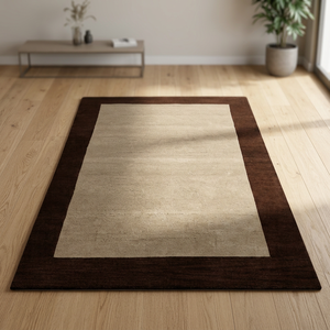 Eco-Friendly Hand Tufted Wool Area Rug Solid Beige Brown for Living room <b>bed</b> room <b>kids</b> room hotel office - Product Image 1