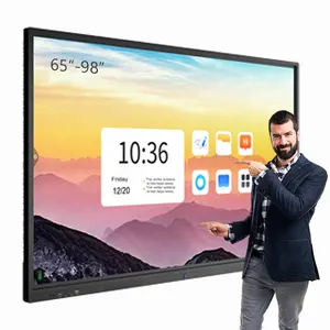Smart Touch Board Mobile Stand lavagna digitale schermo piatto interattivo economico 55 65 75 86 pollici 4k nero Tcl Display a Led 65 pollici