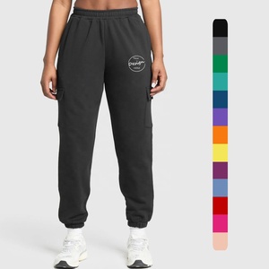 <span class=keywords><strong>Pantalones</strong></span> de chándal de cintura alta para mujer Hip Hop de lana Polar de alta calidad en blanco personalizados a granel <span class=keywords><strong>pantalones</strong></span> Cargo de calle para mujer - Product Image 1