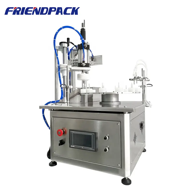 Tappatrice automatica rotativa per il riempimento di reagenti per fiale di vetro con riempimento di colla liquida per colliri di olio essenziale