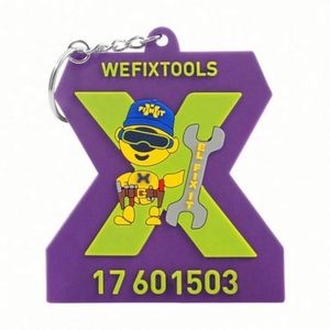 High Quality PVC <b>Custom</b> <b>Keychain</b> Cute Soft Rubber <b>Keychain</b> with Blank Logo for Promotional Gifts Quality Carabiners - Product Image 6
