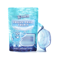 Imprimé personnalisé 1oz 2oz étanche à l'humidité facile à déchirer en feuille d'aluminium mylar debout pochette à fermeture éclair pour l'emballage de friandises pour aliments pour poissons