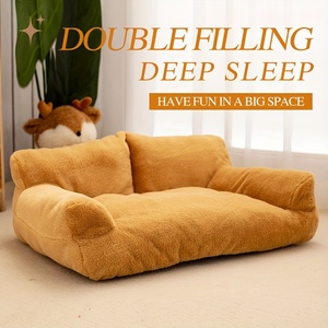 Großhandel Neues Design Weiches Warmes Haustier-Sofa Luxuriöses Ganzjahres-Kätzchen-Welpen-Schlafbett Haustierzubehör für Kleine Hunde und Katzen - Product Image 5