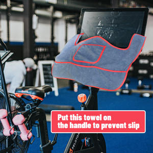 Serviette pour cadre de vélo de spinning, microfibre super absorbante, antidérapante, élastique, protection contre la transpiration, protection du cadre, salle de sport/studio, vente en gros et OEM - Product Image 5