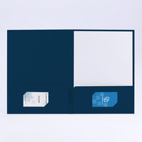 Carpeta azul personalizada de primera calidad, ranura para tarjeta elegante, soporte para documentos, carpeta de oficina ecológica duradera, carpeta profesional elegante