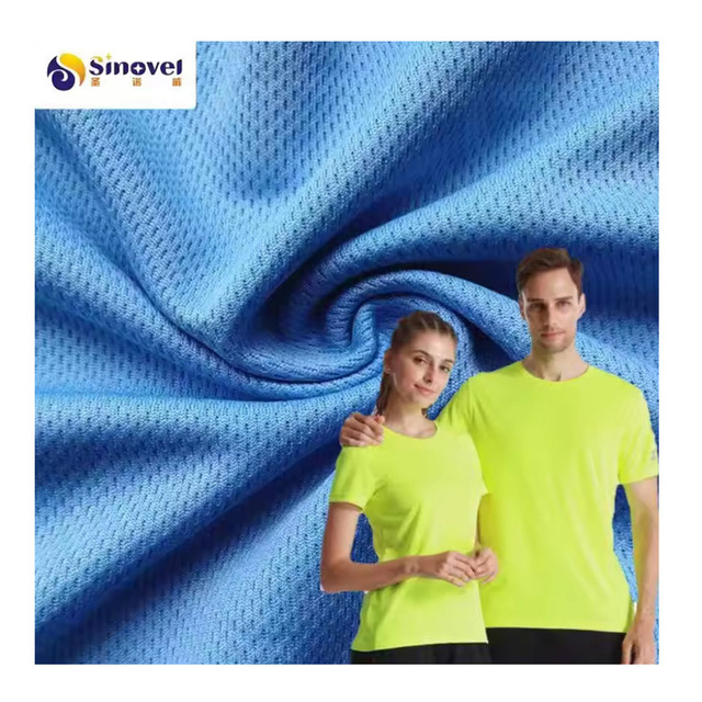100% Polyester  Bird Eye Mesh Fabric Moisture Wicking for Sports Training Wear