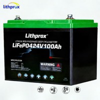 Batterie LiFePO4 24V 100AH Grade A 6000 Deep Cycle pour stockage domestique, BMS intelligent RS485, connecteur Anderson, CE RoHS IP67, OEM ODM