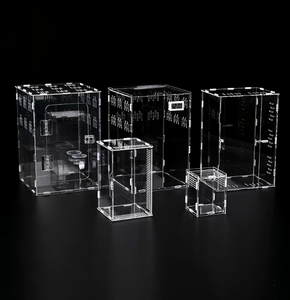 Transparent Acrylic Luxury Reptile Terrarium Breeding <strong>Box</strong> Jumping Spider Habitat Insect <strong>Bug</strong> Enclosure Frog Plastic Tray - Product Image 1