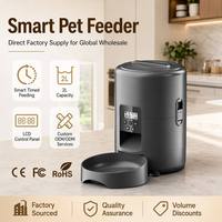 Distributeur automatique de nourriture pour animaux de compagnie intelligent 2L, WiFi, design en forme de balle, avec contrôle à distance par application, contrôle des portions pour chiens