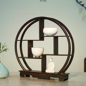 Porte-bogu <span class=keywords><strong>de</strong></span> bureau <span class=keywords><strong>en</strong></span> <span class=keywords><strong>bois</strong></span> massif à deux niveaux personnalisé Ornement <span class=keywords><strong>de</strong></span> table à thé archéologique antique Vaisselle <span class=keywords><strong>de</strong></span> chaîne d'approvisionnement d'usine - Product Image 1