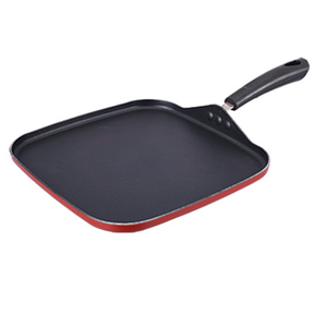 Eco-Friendly Single Griddle <strong>Pan</strong> with Non-Stick Coating for Induction Cooker Aluminum Alloy and Bakelite Handle - Product Image 1