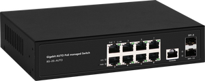 สวิตช์ PoE FTTH แบบจัดการได้ L2+ รุ่น S1200WP-8G-2S-AUTO รองรับ 24V/48V จับคู่อัตโนมัติ 2SFP+8GE ความเร็วเต็ม Gigabit พร้อมแบนด์วิดท์ 20Gbps - Product Image 2