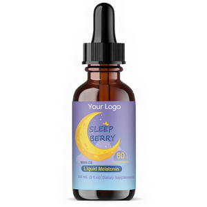 Gouttes de mélatonine liquide OEM 60 ml, complément alimentaire pour le sommeil avec vitamine D3, L-théanine, extrait de sureau, saveur naturelle de baies - Product Image 6