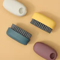 Plastic Washing Brush With Flexible Bristles For Cleaning Cloth 14x5 Cm Set  Of 2