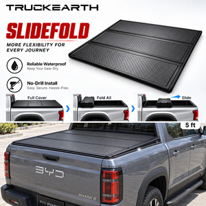 BYD Shark 6 Dual Cab Pickup <b>Slide</b> Fold Tonneau Cover for 5 ft <b>Bed</b> Tri Fold <b>Bed</b> Cover Hard Folding Aluminum Truck <b>Bed</b> Cover - Product Image 1