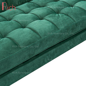 Vente chaude Taille Européenne Élégant Hôtel Moderne <span class=keywords><strong>Salon</strong></span> Meubles Tissu Velours <span class=keywords><strong>Divan</strong></span> Piste Bras Canapé - Product Image 6