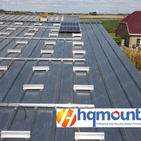 Structure solaire photovoltaïque pour toit métallique, aluminium anodisé, installation rapide et facile, hauteur 30mm 50mm 70mm, mini rail de fixation pour toit en tôle