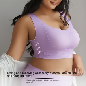 Plus-Size Marketing-Worthy Large-Bust-Minimizing Cómodo Sujetador deportivo anticaída sin aros de tamaño extendido para mujeres - Product Image 3