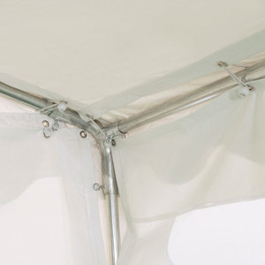 Carpa de Jardín de PVC Blanca, Gazebo, Toldo para Fiestas con Barras de Sujeción al Suelo, 6m X 6m, Impermeable y Resistente a los Rayos UV - Product Image 4