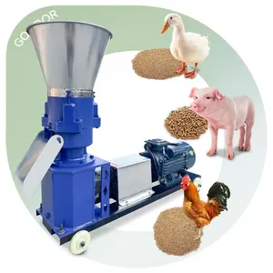 Mill Poultry 1 Ton Manufacturing Plant Automatic Chicken Livestock Feed Pallet Make Machine in Taiwan