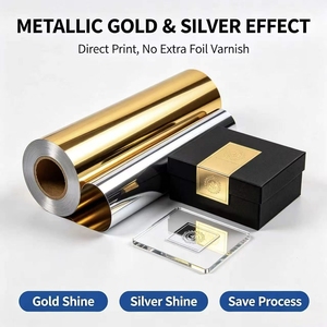 Lámina de Transferencia de Color Plateado Metálico Dorado Goosam, 30cm 60cm, Rollo de Película Dorada AB UV DTF A y B para Impresora UV DTF - Product Image 3