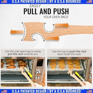 Infraovens Bamboo Oven Rack <b>Puller</b> 11-Inch Anti-Scalding Kitchen Tool - Product Image 2