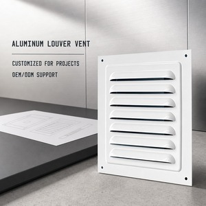 Rejilla de Ventilación Cuadrada de Aluminio para Pared, con Aspas de 180 Grados, Espaciado de 1/2 Pulgada, Diseño Moderno y Minimalista, Resistente a la Lluvia, Fácil Instalación, para Uso en HVAC - Product Image 6