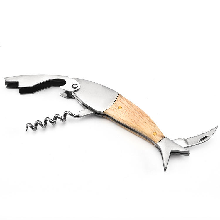Fish bottle opener
