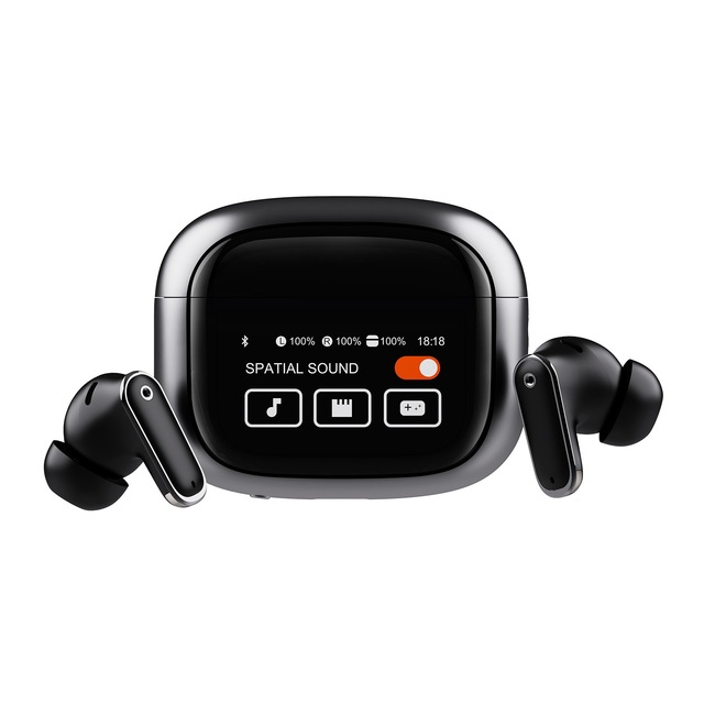 Wholesale Hifi Sound Quality Anc+ENC Wireless Earbuds Touch Screen LCD TWS Earphone Headphone With Noise Cancelling
