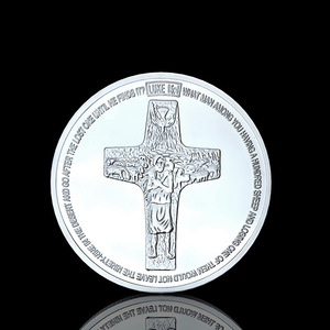 <span class=keywords><strong>Moneda</strong></span> conmemorativa <span class=keywords><strong>del</strong></span> <span class=keywords><strong>Papa</strong></span> Francisco de edición limitada, colección de monedas de plata conmemorativas religiosas para recuerdo de devoción, artesanías de Metal - Product Image 2