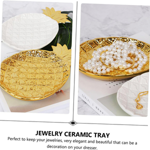 Modern Fashionable Gilded <strong>Ceramic</strong> <strong>Jewelry</strong> Holder Pineapple Trinket Dish Custom Home Ornaments Gift <strong>Jewelry</strong> Trays - Product Image 5