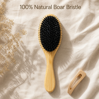 Brosse à cheveux en poils de sanglier et nylon en bambou - Peigne massant à coussin d'air écologique pour démêler et faire briller les cheveux